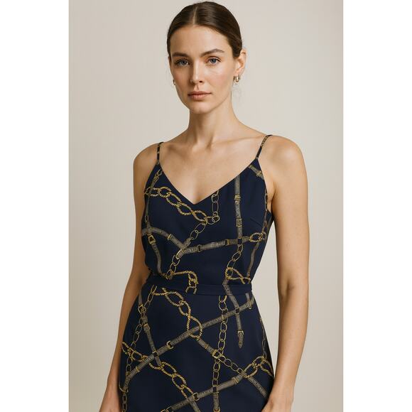 Banana Republic NWT Chain Print Satin Tank & Midi Skirt Set Old Money Chic - Picture 13 of 13